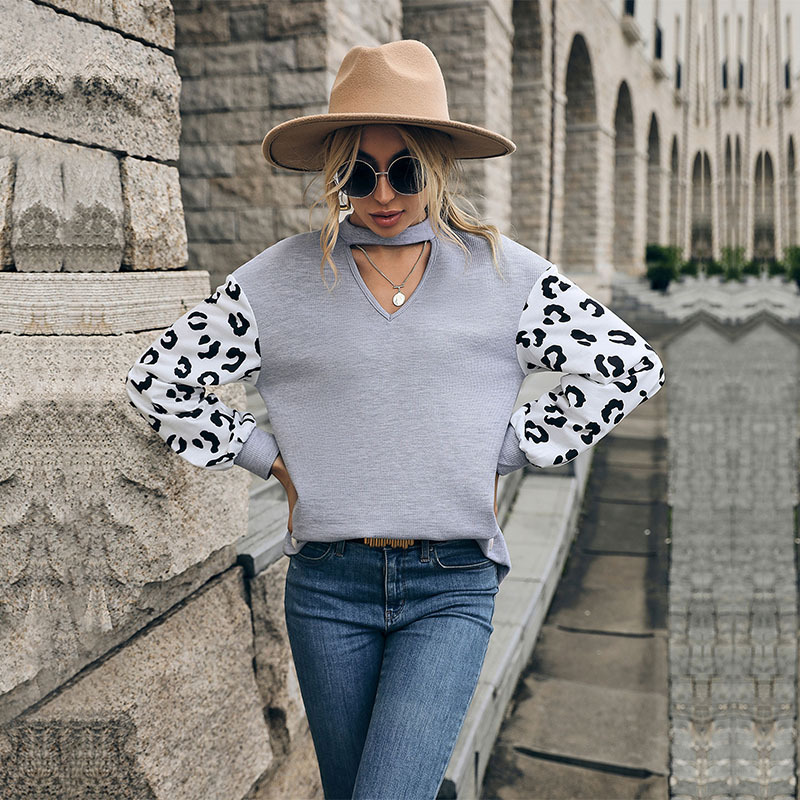 Independence Station New Year Fashion an women's print stitching casual sweater