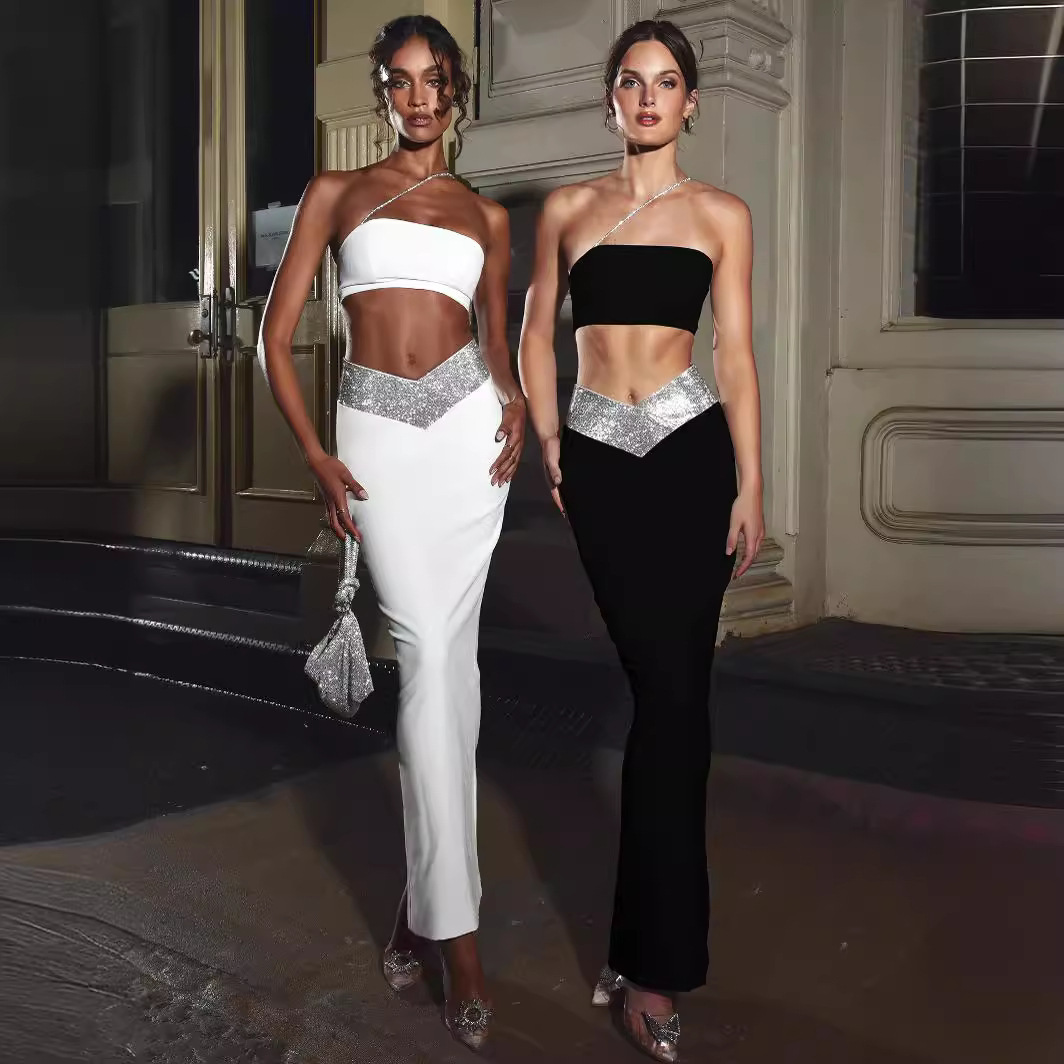 Small Selling Bullets Skirt Set in the United States, fashion sexy sexy tube top skirts, two -piece skirt